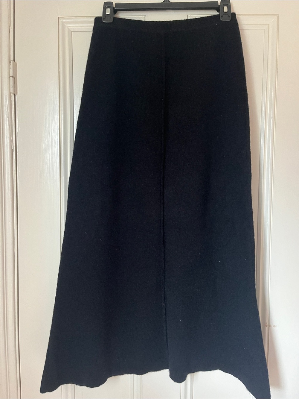 Icelandic Design Classic Black merino wool  a-line Skirt women’s small